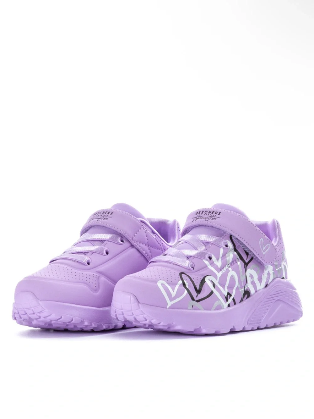 SKECHERS Uno Lite Kids purple sneakers. Size 9